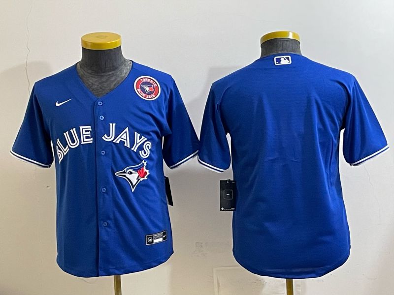 Youth 2025 Nike Toronto Blue Jays Blank blue Game MLB Jersey 05